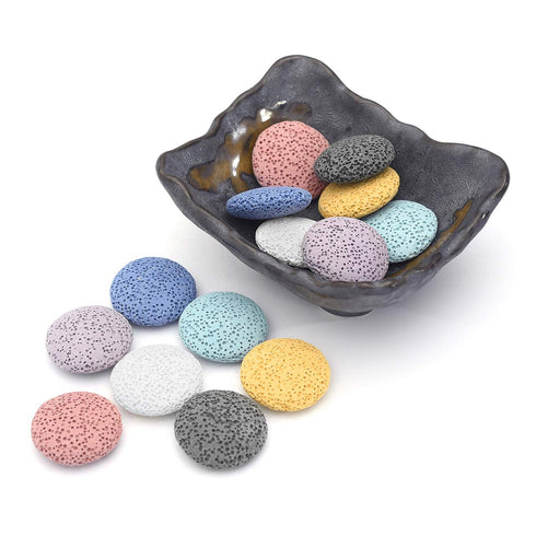 Top Plaza Lava Rock Stone Aromatherapy Essential Oil Diffuser Set Square Ceramic