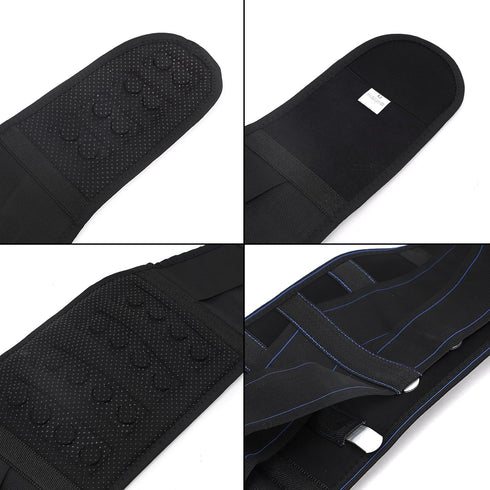 Self Heating Waist Back Support Belt with Detachable Magnet Steel Plate Adjustable Therapy Lumbar Brace