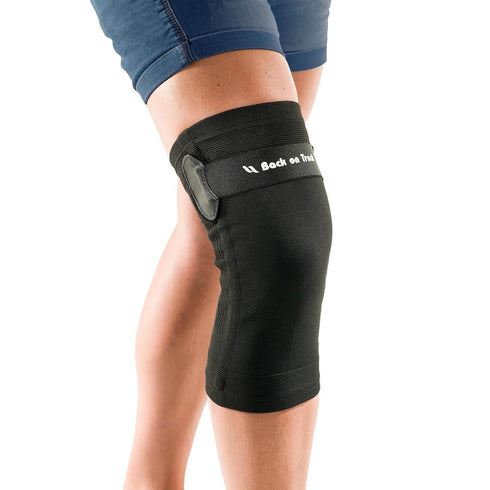 Back on Track Knee Brace with Strap, Adjustable Compression Support Brace for Adult Men & Women, Black, XXXL
