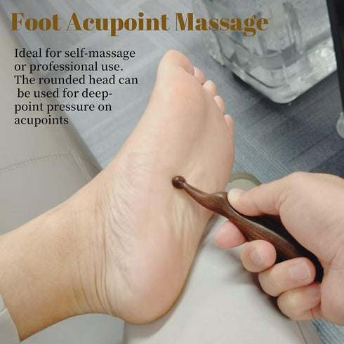 KINTEGOOD Sandalwood Acupuncture Pen, Wooden Acupressure Foot Reflexology Tool, Deep Tissue Massage Trigger Point