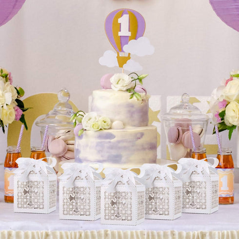 LEMESO 2x2x2in Favor Boxes for Presents, Small Gift Boxes with Ribbon, Party Wedding Favors, Mini Candy Boxes