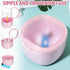 FOMIYES Leak-Proof Bath with Cleaner Brush and Retainer Holder Box, Complete Clean Care for Dentures, Braces (Pink)