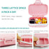 2 Pack Pill Case Organizer, Travel Waterproof Pocket Container with Label, Portable Pink Medicine Case for Vitamins