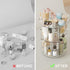 Rotating Makeup Organizer, DIY 8 Adjustable Layers Spinning Skincare Organizer with Brush Holder and Tray