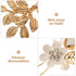 NUOBESTY 4Pcs Wedding Hair Clip Comb, Handmade Bridal Hair Clip, Pearl Floral Leaf Accessories for Women Wedding (White)