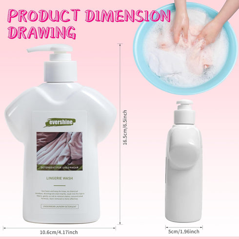 Lingerie Detergent, Double Concentrated Lady Scented Delicate Underwear Cleaning Liquid - 10.14 Fl Oz (4, Cananga