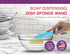 Arrow Home Products Dish Sponge with Soap Dispenser Handle & 2 Refill Sponges for Convenient Cleaning
