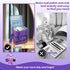 Nail Polish Organizer Case - Purple Three Layer Storage Bag with Adjustable Dividers Holds 84 Bottles Nail Polish Nail