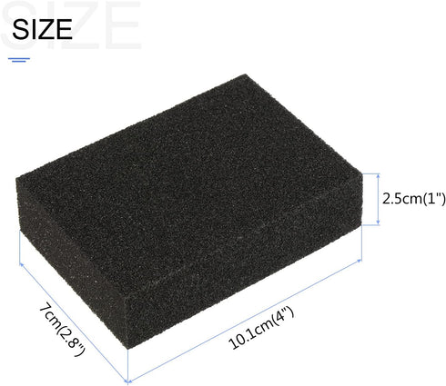 Scrub Sponge (10.1 x 7cm/4" x 2.8"), Scouring Pad Non-Scratch Dish Cellulose Scrubber Sponges - for Dishes, Pots, Pans, Kitchens, Counters and Floors, Black by METALLIXITY