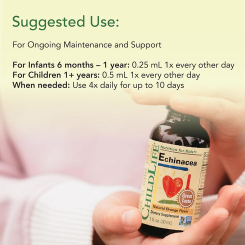 CHILDLIFE ESSENTIALS Echinacea for Kids - Natural Orange - Kids Echinacea Drops, 1 Fl Oz (Pack of 3) - Alcohol Free