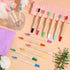 24 Pcs Kids Bamboo Toothbrushes, Soft Bristles BPA Free Wooden Handles for Toddler Oral Dental Care