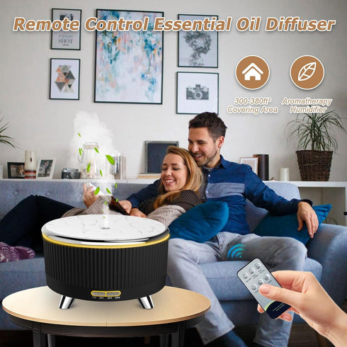 vinfucher 500ml,Diffusers 7 3 Essential Oil Diffuser for Large Room for Home with R/C,Aromatherapy Diffuser Waterless