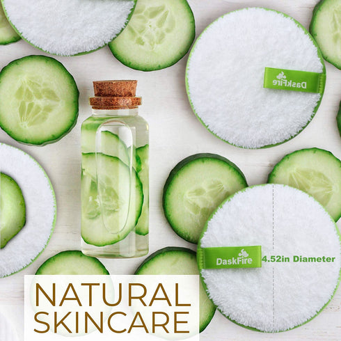Reusable Makeup Remover Pads, Facial Make Up Removal Wipes, Washable Cloths, Hypoallergenic for Mascara, 3 pcs, 4.5" Dia
