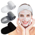 Whaline Spa Facial Headband, Terry Cloth Adjustable Towel for Face Washing, Shower, 3 Pieces (White, Black, Gray)