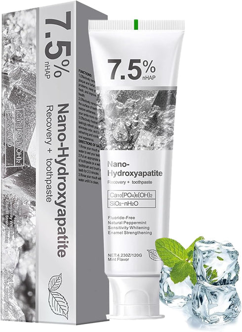 Vingtank Hydroxyapatite Toothpaste, Deep Cleaning Toothpaste, Advanced Enamel Protection, Fluoride-Free Formula with Gentle