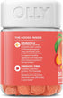 Gummy, 500 30 30 Count OLLY Probiotic + Prebiotic Million CFUs, FOS, Adult Chewable Supplement for Men and Women, Peach