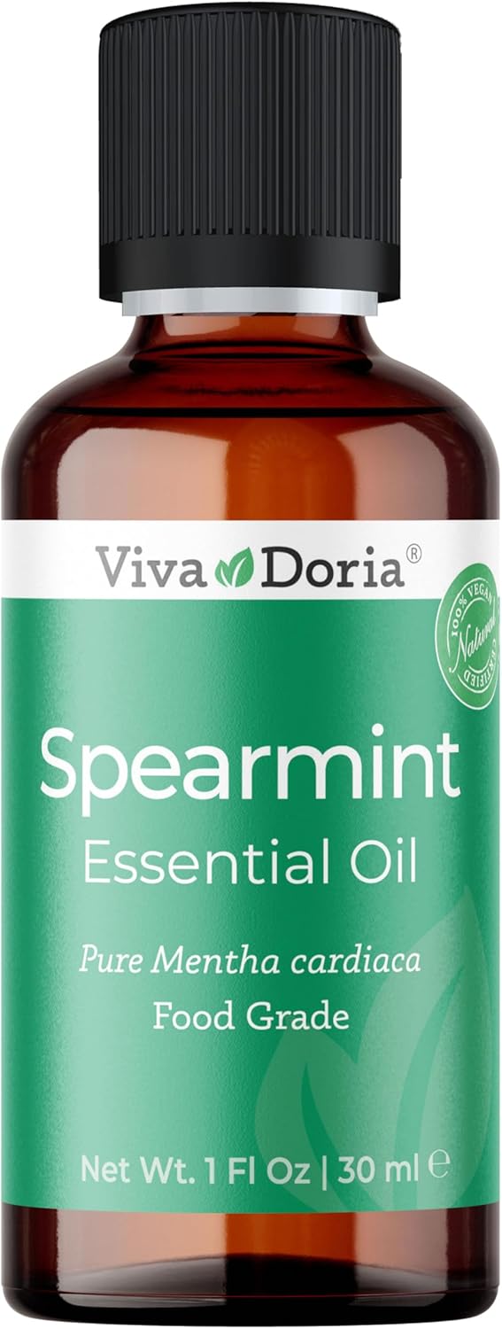 Viva Doria Spearmint Essential Oil, 100% Pure, Natural, Undiluted for Aromatherapy | Food Grade, 30 mL (1 Fluid Ounce)
