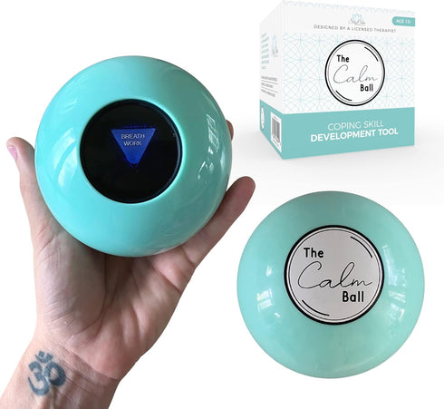 StayCalm Wellness Products The Calm Ball Therapist-Designed Coping Skills Magic 8 Ball with 20 Calming