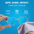 SmoTecQ 32 Pack Microfiber Cleaning Cloths for Glasses (Individually Wrapped) - Premium Optical Lens Cleaner