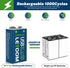 letoom 9V 1000mAh, Set (8 Pack) USB Rechargeable Lithium Batteries, for Smoke Detectors, Alarms, Toys, Flashlights