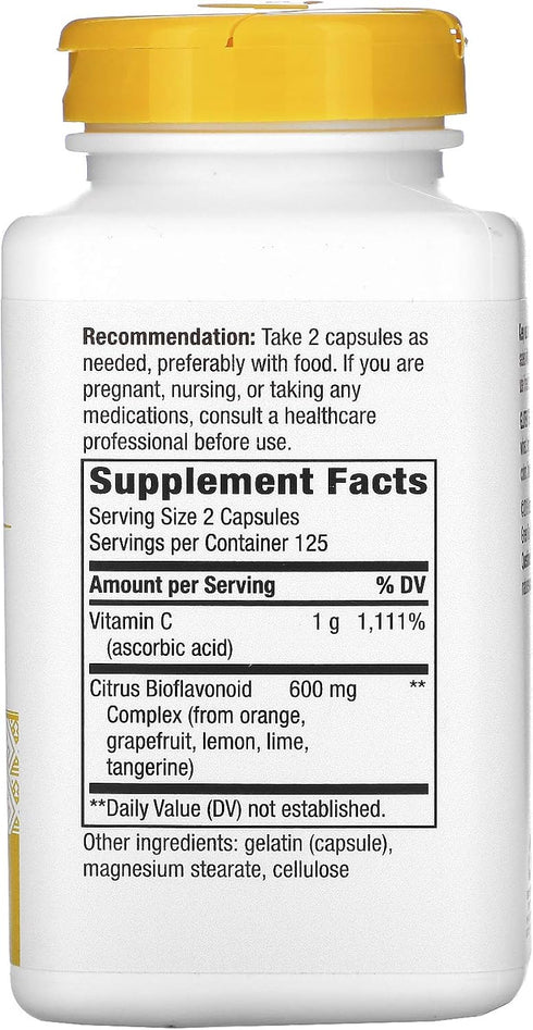 Immune 2-Capsule 1,000 2-Capsule 250 (Packaging Nature's Way Vitamin C with Bioflavonoids, Support*, High Potency