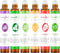 Essential Oil Roll On Set with Lavender, Peppermint, Eucalyptus & Grapefruit, Tea