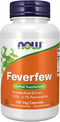 NOW Supplements Feverfew, 100 Veg Capsules, Herbal Supplement with 0.5% - 0.7% Parthenolide (Pack of 1)