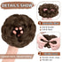 MORICA 1 PCS Curly Hair Bun Scrunchies Extension, Messy Bun Hair Piece for Women (1-8# Medium Chestnut Brown)
