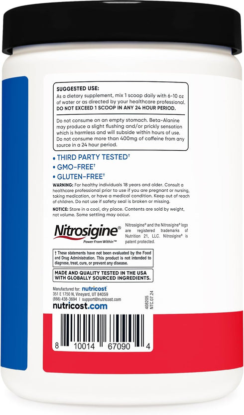 Nutricost Pre-X Xtreme Pre-Workout Complex Powder - Fruit Punch, 30 Servings, Vegetarian, Non-GMO, Gluten Free
