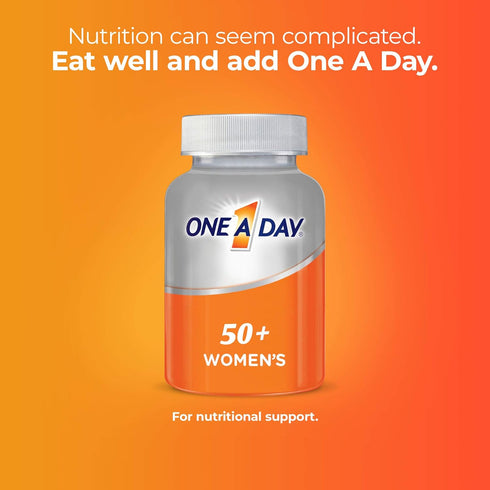 One A Day Women’s 50+ Multivitamins Tablet, 200 Count - Multivitamin with Vitamin A, C, D, E, Zinc for Immune Health
