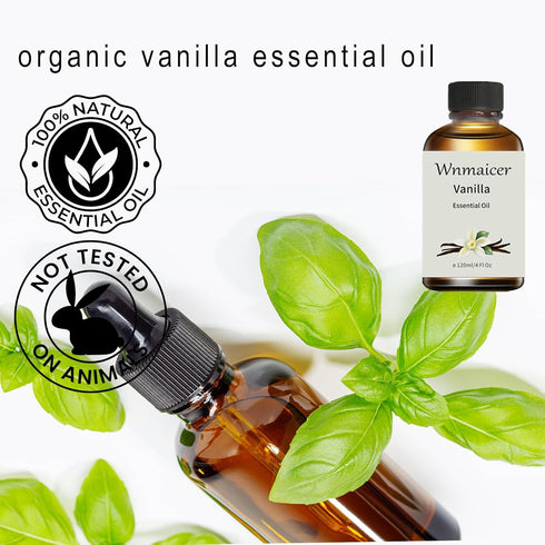 Vanilla Essential Oil 4 Oz - Pure Essential Oils for Massage, Skin, Diffuser, Aromatherapy 120 mL