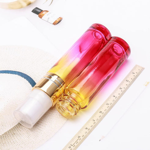 14Pcs 10ml Yellow Rose Gradient Color Spray Bottles - Refillable Makeup Travel Fine Mist Sprayer