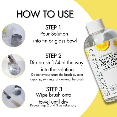 Cinema Secrets Professional Makeup Brush Cleaner, Lemon Scent