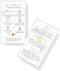 Lash Extension Aftercare Instructions Cards | 50 Pack | Double Sided 3.5 x 2" | Marble Look with Gold Icons Design