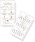 Lash Extension Aftercare Instructions Cards | 50 Pack | Double Sided 3.5 x 2" | Marble Look with Gold Icons Design