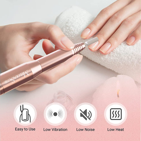 MelodySusie Electric Nail Drill Machine, PC120I Portable Efile Set for Acrylic Gel Nails, Manicure Tool with Nail Drill