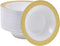 JOLLY CHEF 50 Plastic Bowls with Gold Rim, 12oz Disposable Soup Bowls, Heavy Duty for Parties and Catering