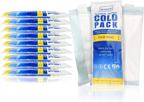Perineal Ice Packs for Postpartum, 2 in 1 Cold Pack Pads with Adhesive Strip