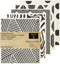 KMAKII 5 Pack Swedish Dishcloths - Black & White, Reusable Absorbent Sponge Cleaning Cloths for Kitchen and Counters