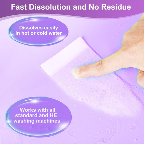 Laundry Detergent Sheets, 200 Loads, Lavender Scent, Compact, Lightweight, Eco-Friendly, Hypoallergenic, Portable