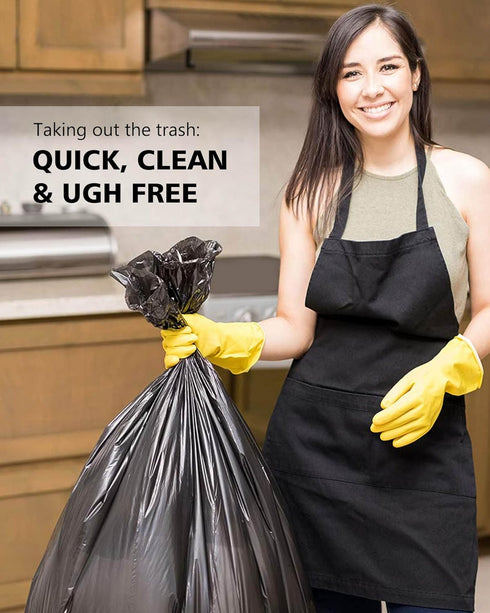AYOTEE 16-20 Gallon Unscented Trash Bags, 50 Count Bulk (30"x36") Tall Kitchen, Big Black Industrial Quality Bags