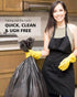 AYOTEE 16-20 Gallon Unscented Trash Bags, 50 Count Bulk (30"x36") Tall Kitchen, Big Black Industrial Quality Bags