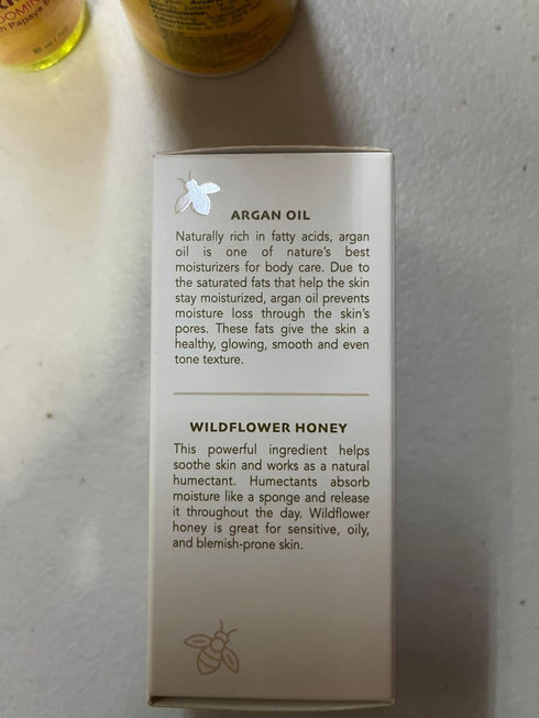 LightenUp Honey Skin Brightening Serum 1 fl oz / 30ml - Anti Aging Serum to Fade Dark Spots with Argan Oil, Aloe Vera