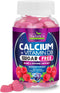 Sugar Free Calcium Gummy Bites Plus 400 IU Vitamin D3, 60 Gummies, Bone Health & Immune Support, Non-GMO, Berry Flavor