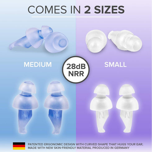 Ear Plugs for Sleeping by LaloLab | Comfortable Reusable Noise Cancelling Earplugs for Sleep, Snoring, Travel & Work |