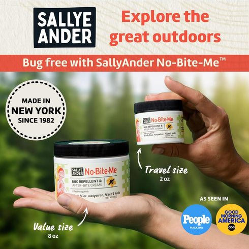 SALLYEANDER No Bite Me All-Natural Bug Repellent, Anti Itch Cream, 2 oz, Safe for Kids