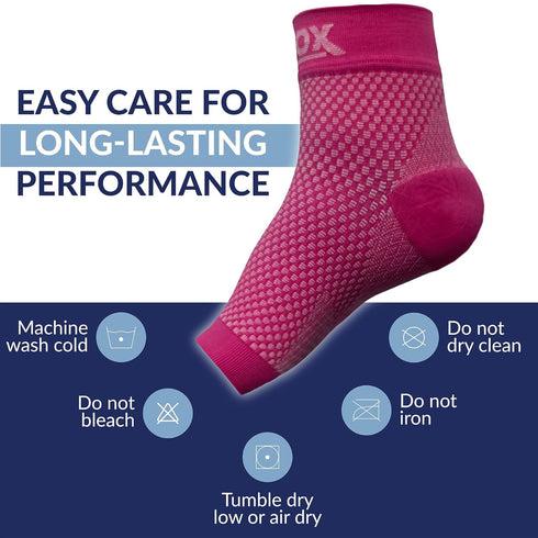 SB SOX Pink Plantar Fasciitis Relief Socks - Ankle Brace Compression Sleeve for Foot Pain and Injury Recovery (Large)