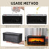 Simulated Flame Essential Oil Diffuser with Humidifier Function Black Aromatherapy Air Diffuser for Home and Office