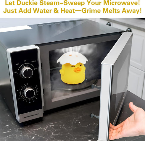 NEW Microwave Steam Cleaner, Duck Microwave Cleaner, Just Add Vinegar and Water, Cut Cleaning Time by Half, Kitchen