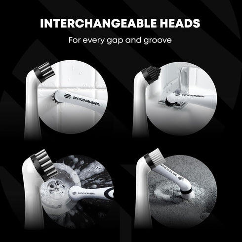 SonicScrubber Household Cleaning Brush Power Scrubber - Electric Spin Scrubber Brush for Home, Kitchen & Bathroom